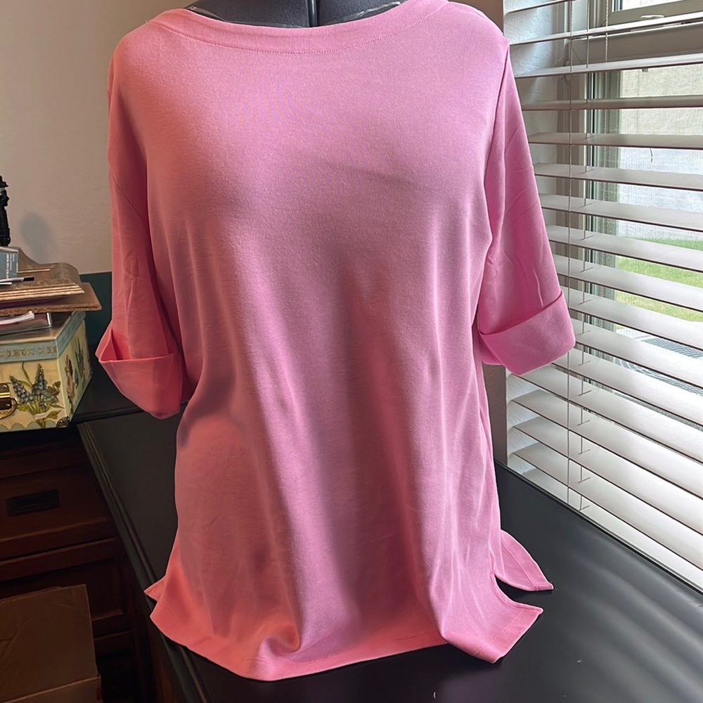 2X Karen Scott Rose Pink top.